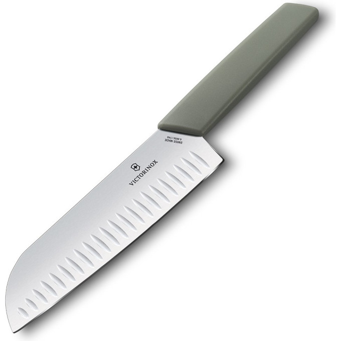 Сантоку Victorinox Swiss Modern 17 см, оливковый (6.9056.17K6B)
