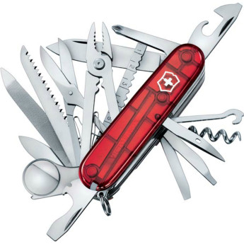 Перочинный нож Victorinox Swiss Champ 1.6795.T — прозрачный красный