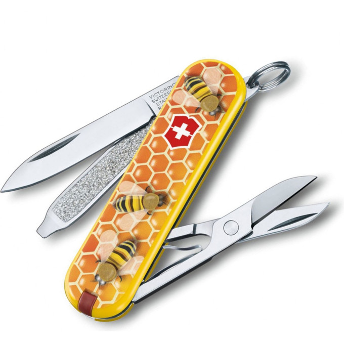 Нож-брелок Victorinox Classic Honey Bee 0.6223.L1702