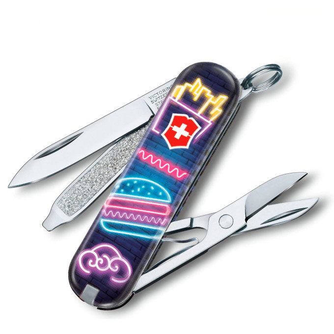 Складной нож-брелок Victorinox Classic Burger Bar 0.6223.L1906