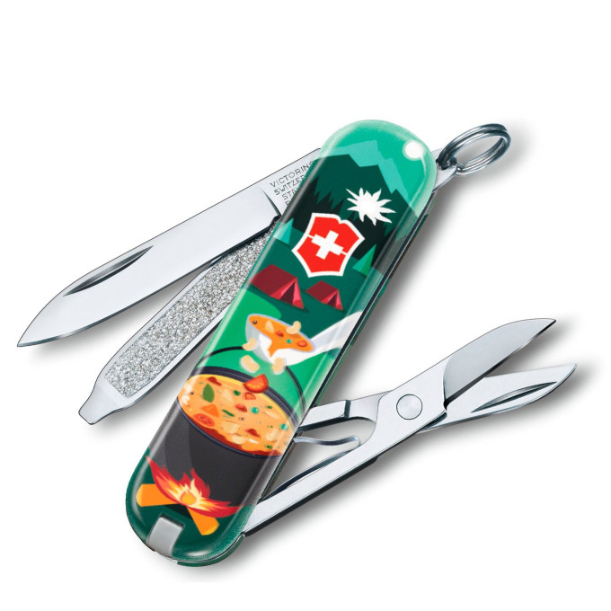 Нож-брелок Victorinox Classic Swiss Mountain Dinner 0.6223.L1907